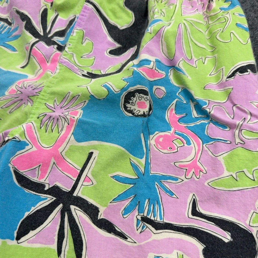 Vintage Club Arena Swim Shorts Mens M Multicolor‎ Cotton Abstract Tropical Surf